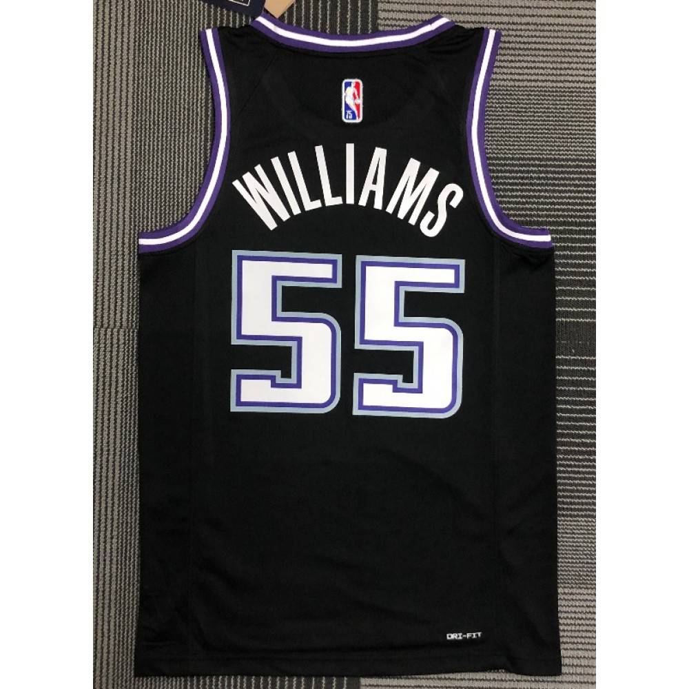 Men's Sacramento Kings Jason Williams #55 Black 2021/22 Swingman NBA Jersey - City Edition-Pro Kit Vault | Brand New 26/27 Sports Jerseys